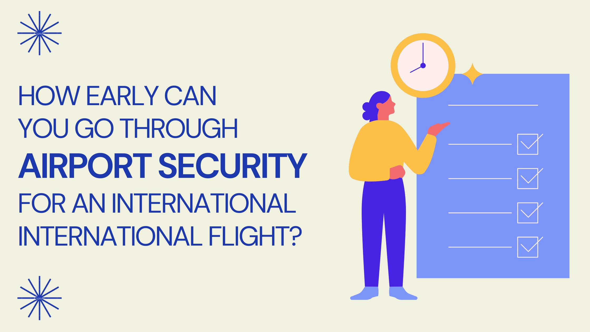 How Early Can You Go Through Airport Security For An International Flight